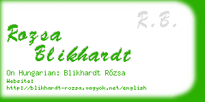 rozsa blikhardt business card