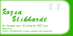 rozsa blikhardt business card